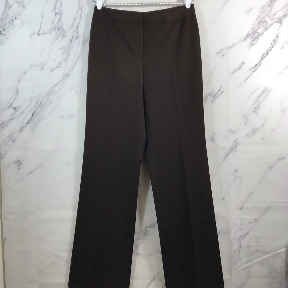 Lafayette 148 New York Brown Wool Dress Pants